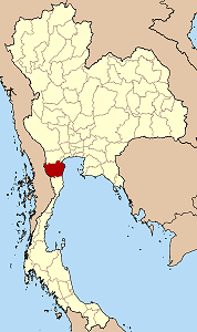 Province de Phetchaburi en rouge