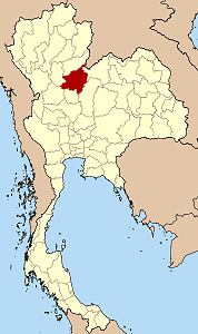 Province de Phitsanulok en rouge