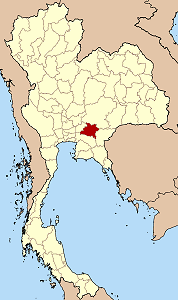 Province de Prachinburi en rouge
