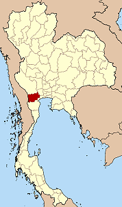 Province de Ratchaburi en rouge