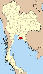 Province de Rayong en rouge