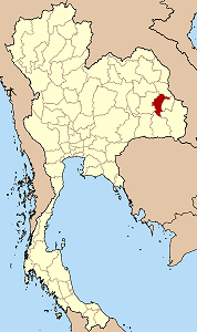 Province de Yasothon en rouge