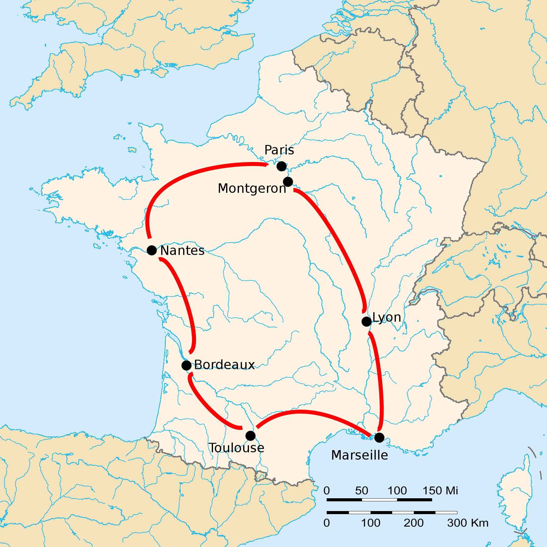 tour de france 1903 map