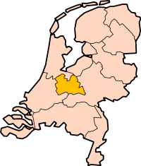 Localisation province Utrecht des Pays-Bas