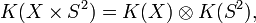 K(X\times S^2)=K(X)\otimes K(S^2),