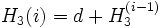 H_3{(i)} = d + H_3^{(i-1)}