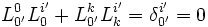 L_{0'}^{0}L_{0}^{i'}+L_{0'}^{k}L_{k}^{i'}=\delta_{0'}^{i'}=0
