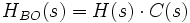 H_{BO}(s)=H(s) \cdot C(s)